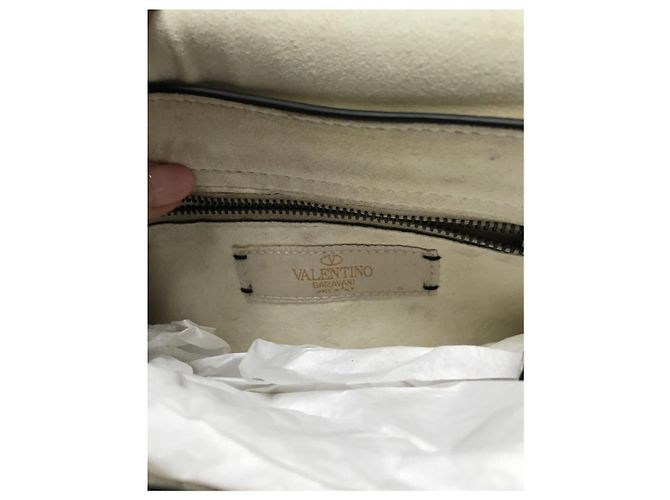 Valentino Garavani Borsa Valentino Guitar Rockstud Bianco sporco - vista 5