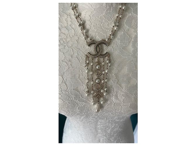 Chanel Collares largos Blanco - vue 2
