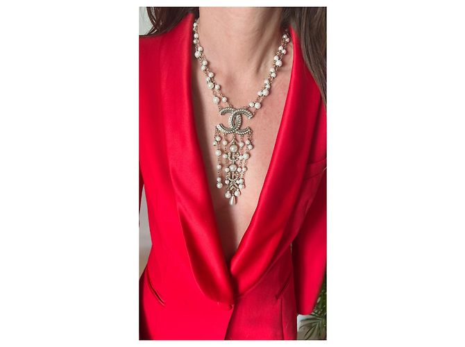 Chanel Collares largos Blanco - vue 8