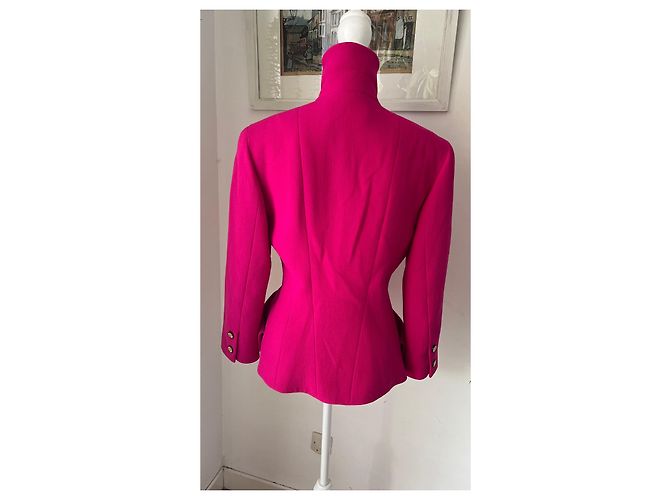 Chanel Jacket Pink Wool Size 40 - view 4