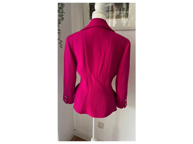 Chanel Jacket Pink Wool Size 40 - view 5