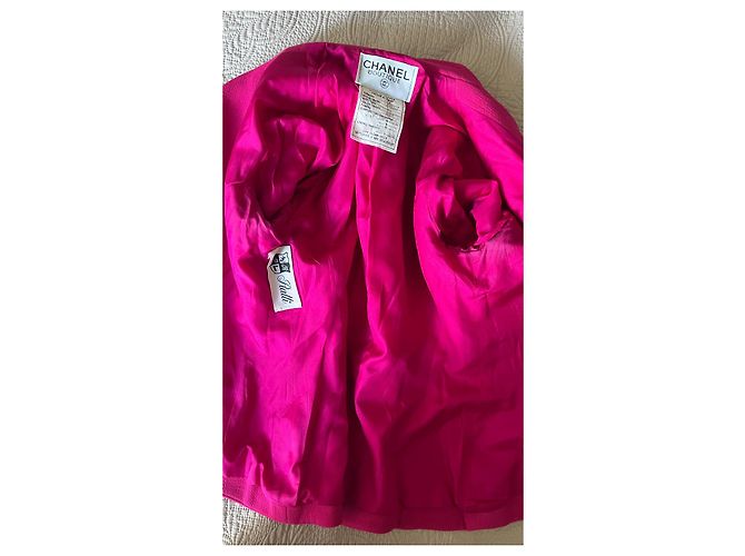 Chanel Jacket Pink Wool Size 40 - view 7