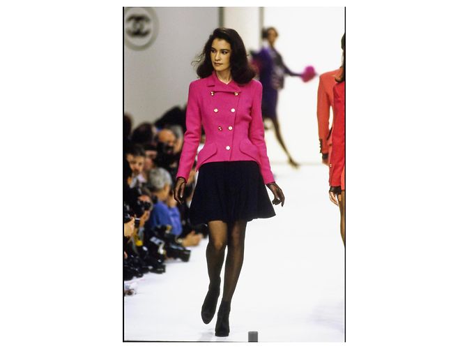 Chanel Jacket Pink Wool Size 40 - view 8