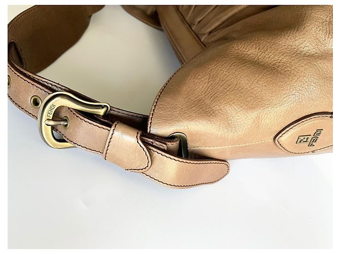 Borsa Fendi Hobo Doctor B in pelle marrone - vista 9