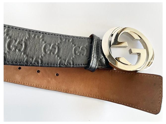 Gucci Ledergürtel, GG Schnalle Schwarz - Ansicht 13
