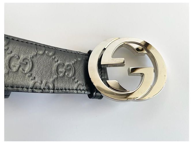 Gucci Ledergürtel, GG Schnalle Schwarz - Ansicht 2
