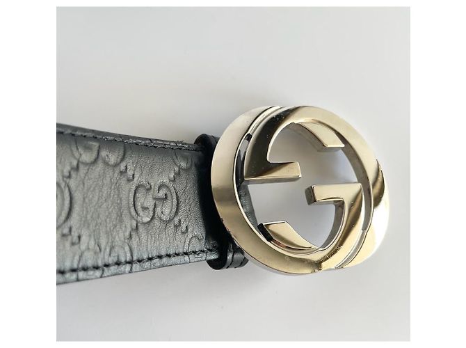 Gucci Ledergürtel, GG Schnalle Schwarz - Ansicht 3