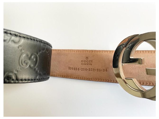 Gucci Ledergürtel, GG Schnalle Schwarz - Ansicht 4