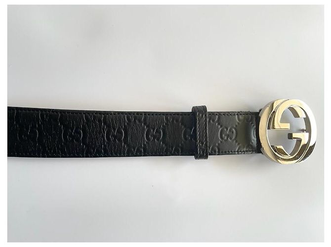Gucci Ledergürtel, GG Schnalle Schwarz - Ansicht 6