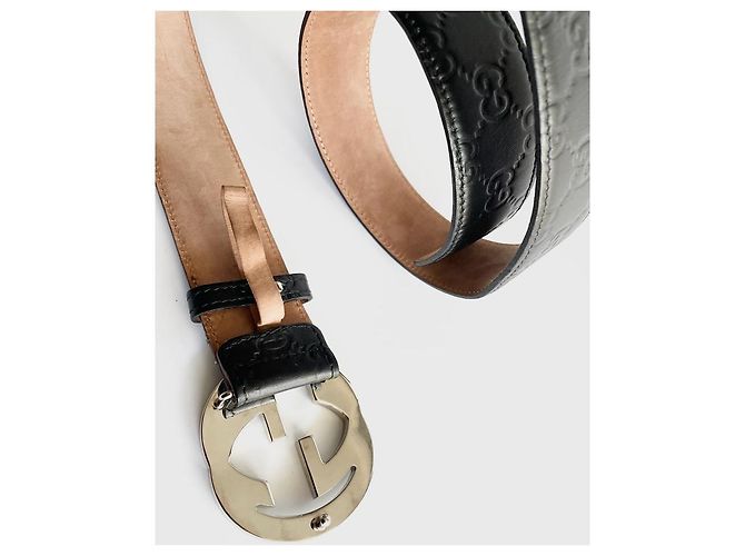 Gucci Ledergürtel, GG Schnalle Schwarz - Ansicht 7