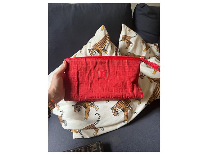 Pochette Beauty Fendi Monogram rosso - vista 11