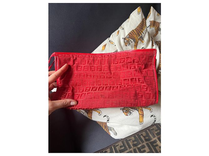 Pochette Beauty Fendi Monogram rosso - vista 5