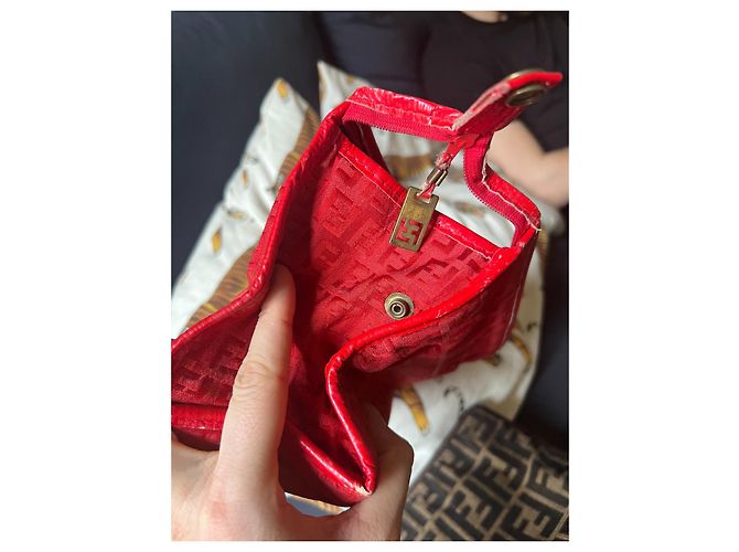 Pochette Beauty Fendi Monogram rosso - vista 7