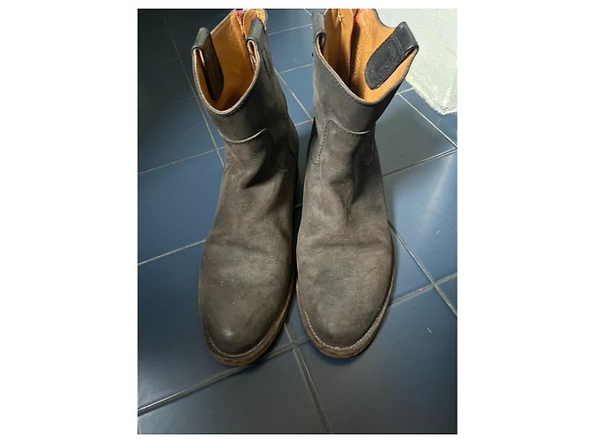 Autre Marque Biker-Stiefeletten in Anthrazitgrau Via Roma 15 - Ansicht 2