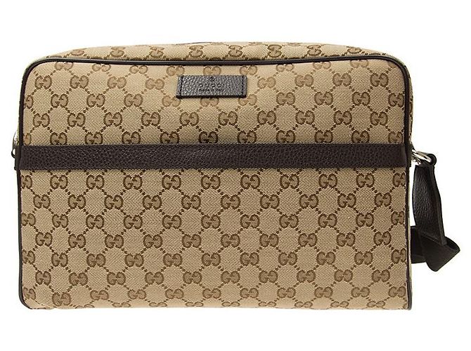 Gucci Borsello Camera Case Beige Uomo Tessuto GG Mod. 449173 KY9KN 9886 - vista 11