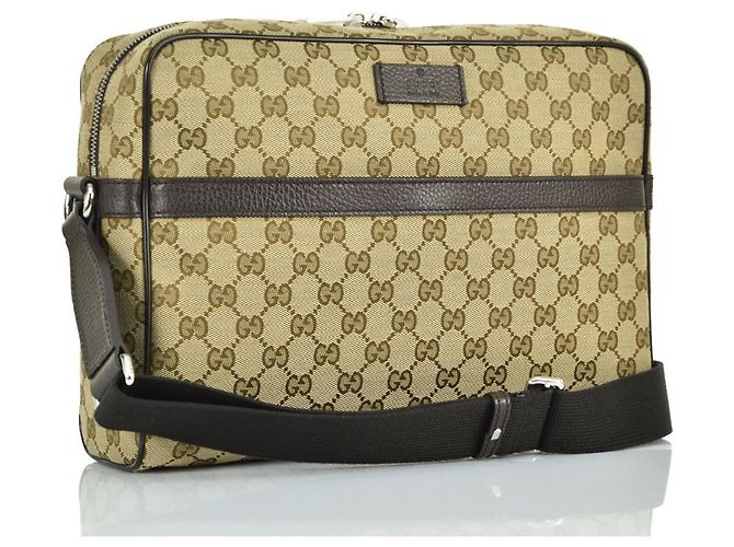 Gucci Borsello Camera Case Beige Uomo Tessuto GG Mod. 449173 KY9KN 9886 - vista 3