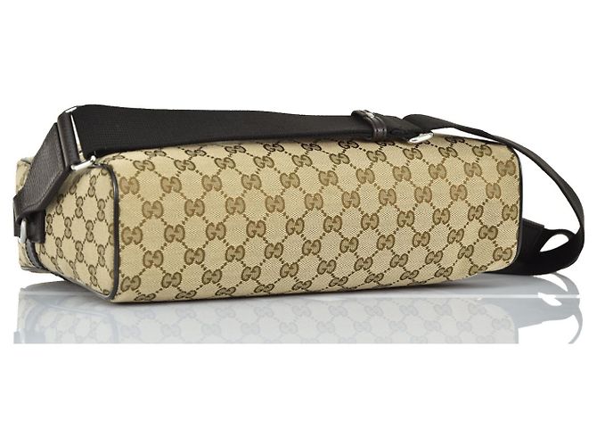 Gucci Borsello Camera Case Beige Uomo Tessuto GG Mod. 449173 KY9KN 9886 - vista 5