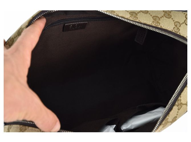 Gucci Borsello Camera Case Beige Uomo Tessuto GG Mod. 449173 KY9KN 9886 - vista 6