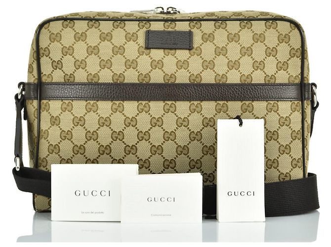 Gucci Borsello Camera Case Beige Uomo Tessuto GG Mod. 449173 KY9KN 9886 - vista 9