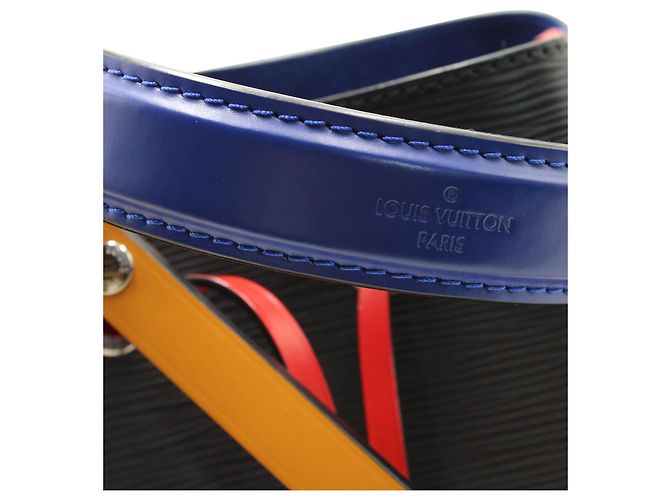 Borsa a secchiello Louis Vuitton Neonoe BB in pelle di vacchetta Epi nera e safran Nero - vista 10