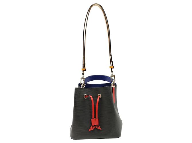 Borsa a secchiello Louis Vuitton Neonoe BB in pelle di vacchetta Epi nera e safran Nero - vista 14