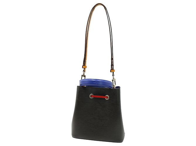 Borsa a secchiello Louis Vuitton Neonoe BB in pelle di vacchetta Epi nera e safran Nero - vista 7