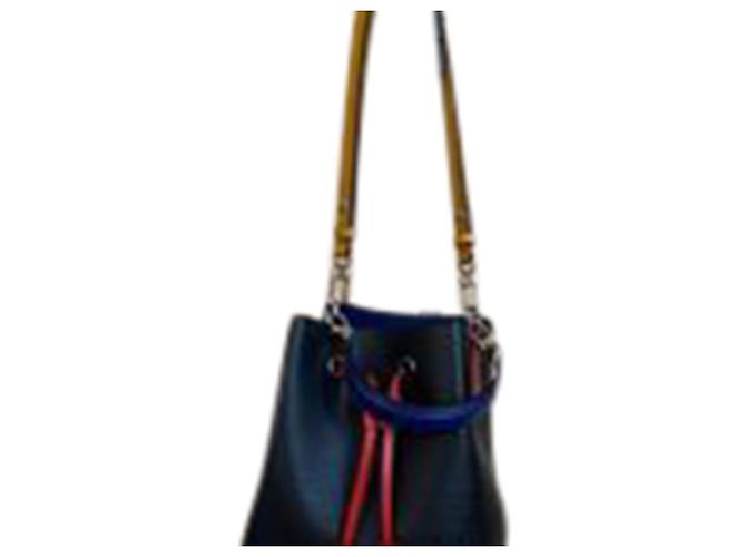 Borsa a secchiello Louis Vuitton Neonoe BB in pelle di vacchetta Epi nera e safran Nero - vista 9