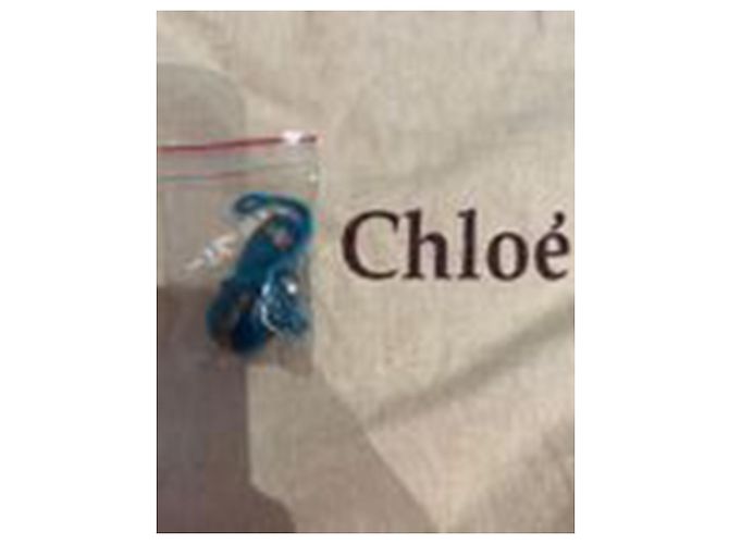 Chloé Borsa a tracolla con perline Chloe in seta blu - vista 14