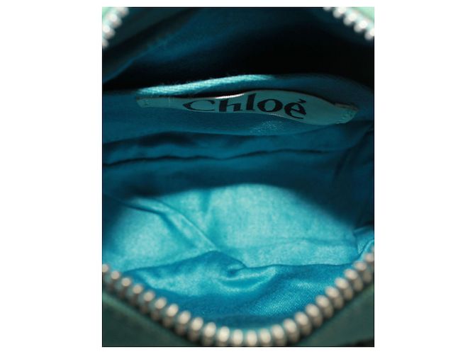 Chloé Borsa a tracolla con perline Chloe in seta blu - vista 4