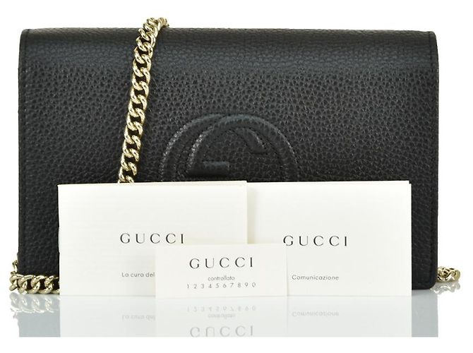 Gucci Borsa Soho a Mano Nera Donna Pelle Cellarius Mod. 598211 A7M0G 1000 Nero - vista 11