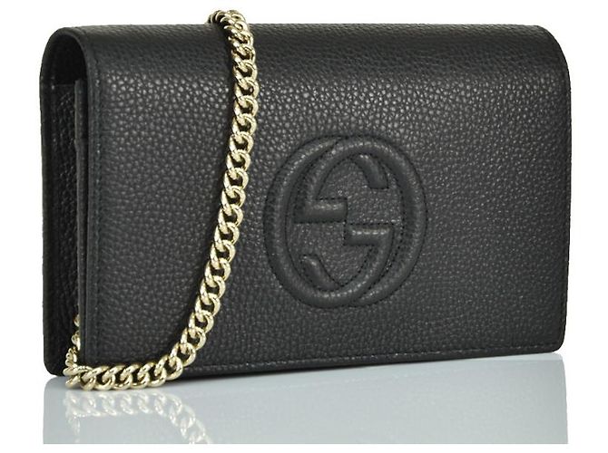 Gucci Borsa Soho a Mano Nera Donna Pelle Cellarius Mod. 598211 A7M0G 1000 Nero - vista 2