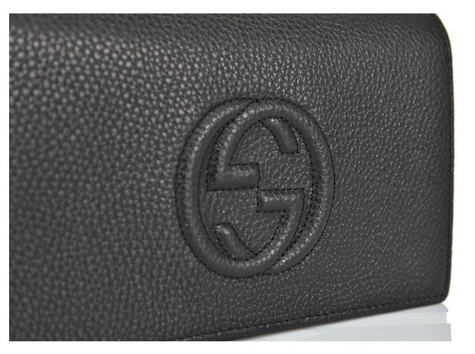 Gucci Borsa Soho a Mano Nera Donna Pelle Cellarius Mod. 598211 A7M0G 1000 Nero - vista 4