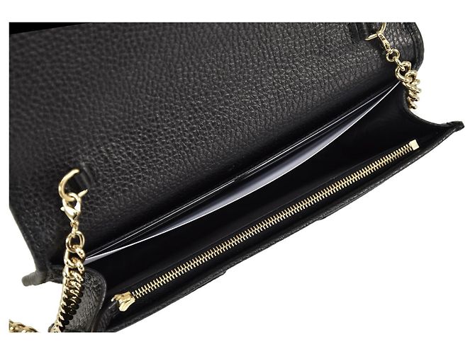 Gucci Borsa Soho a Mano Nera Donna Pelle Cellarius Mod. 598211 A7M0G 1000 Nero - vista 6