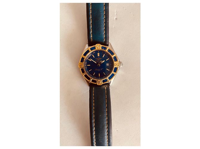 Breitling Lady Armbanduhr Stahl Dunkelblau Marineblau - Ansicht 2