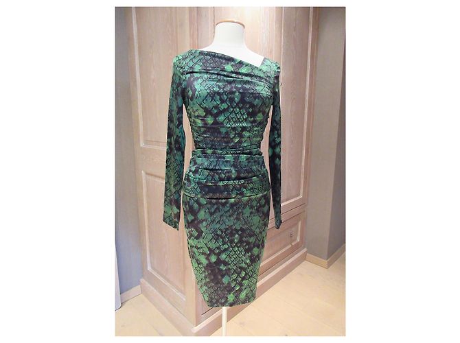 Luc Duchène Vestido de seda verde de Luc Duchene Negro - vista 9