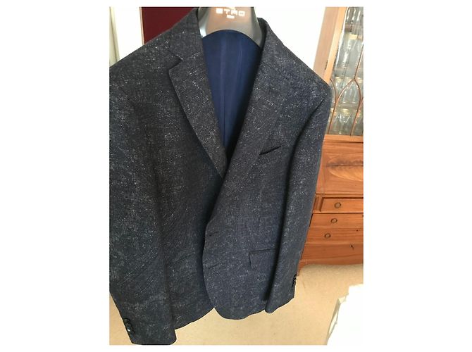 Giacca Jacquard Paisley Etro Blu Navy - vista 3
