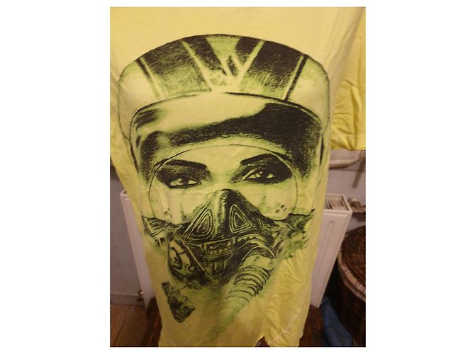 T-shirt Dsquared2 Gialla e Nera in Cotone Giallo - vista 3