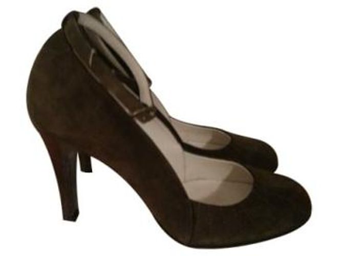 Décolleté Marc by Marc Jacobs in camoscio kaki 35.5 Cachi - vista 2