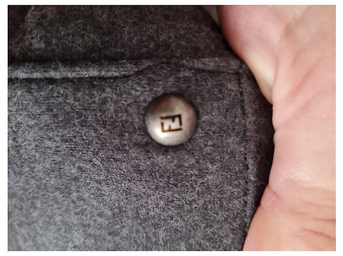 Borsa a mano Fendi Peekaboo in lana e pelle Grigio Scuro Grigio antracite - vista 6