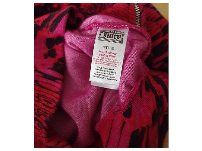 Juicy Couture Psysnake Luxe Velours Kapuzenpullover Dunkelviolett - Ansicht 6