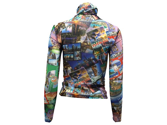 Balenciaga Postcard Rollkragenpullover aus mehrfarbigem Polyamid Python drucken - Ansicht 3