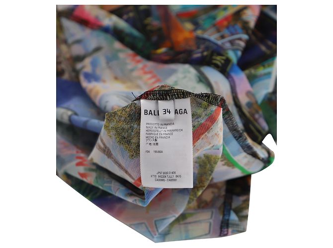 Balenciaga Postcard Rollkragenpullover aus mehrfarbigem Polyamid Python drucken - Ansicht 5