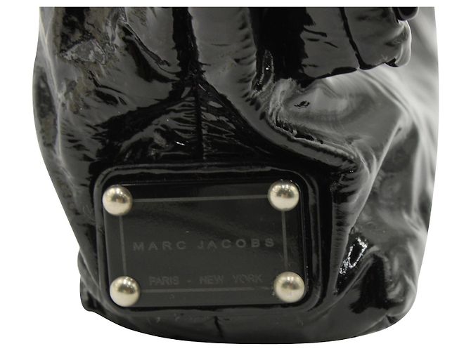 Pochette Marc Jacobs con borchie in vernice nera Nero - vista 4