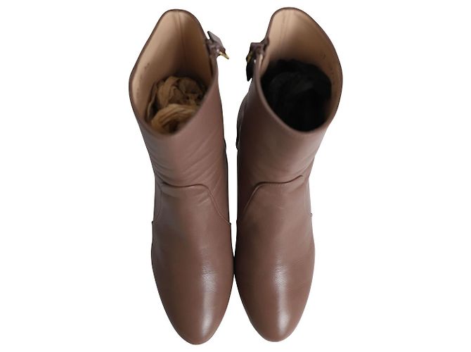 Stuart Weitzman Rosalinda 90 Botines con Plataforma en Piel Marrón Castaño - vista 6