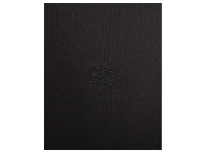 T-shirt con logo Burberry in cotone nero - vista 3