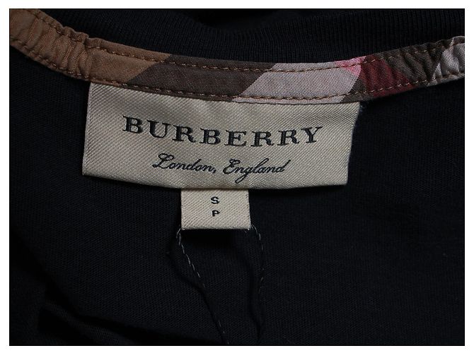 T-shirt con logo Burberry in cotone nero - vista 4