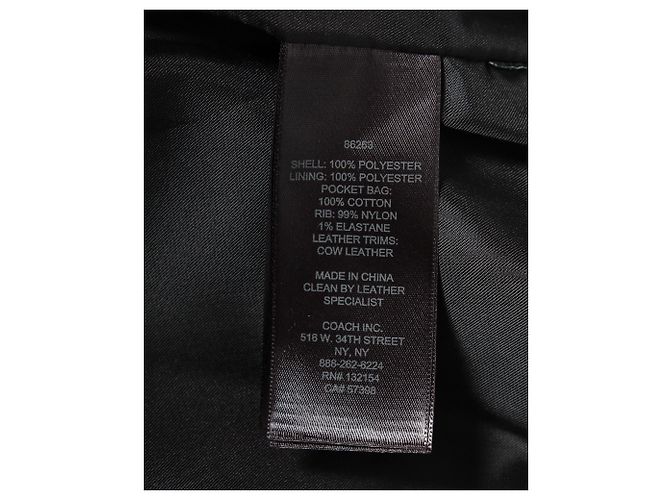 Coach-Bomberjacke aus schwarzem Polyester - Ansicht 4