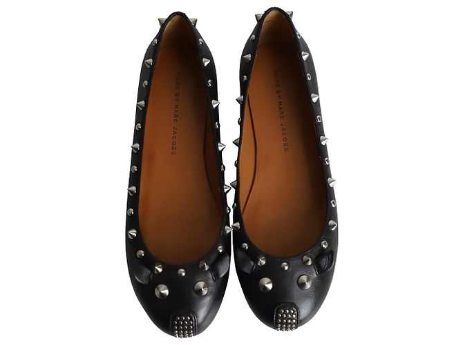 Bailarinas Love con tachuelas en cuero negro de Marc by Marc Jacobs - vista 3