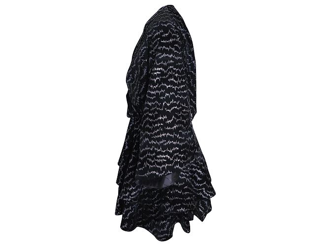 Zadig & Voltaire Rüschen-Velours-Minikleid aus schwarzer Viskose - Ansicht 2