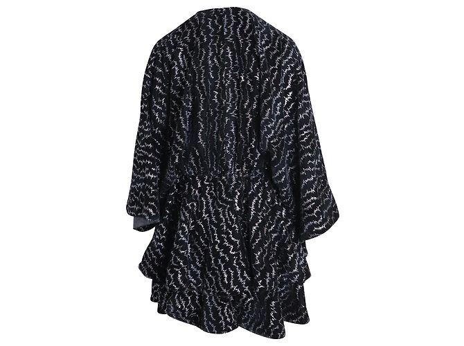 Zadig & Voltaire Rüschen-Velours-Minikleid aus schwarzer Viskose - Ansicht 3
